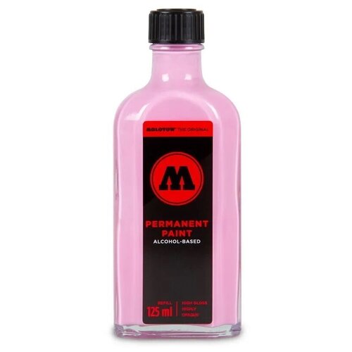 allcity заправка acrylic permanent paint black 100мл 9549232 Molotow Спиртовая заправка Permanent paint, фуксия 125 мл