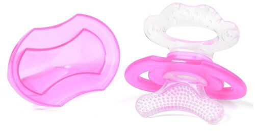 Прорезыватель BabyOno Soft silicone teether 1008 розовый