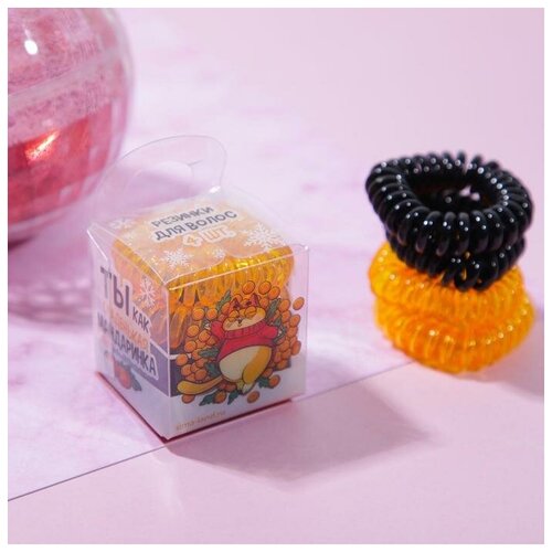 Купить Art beauty Набор резинок-пружинок для волос Сладкая мандаринка , 4 шт, диам 3, 5 см