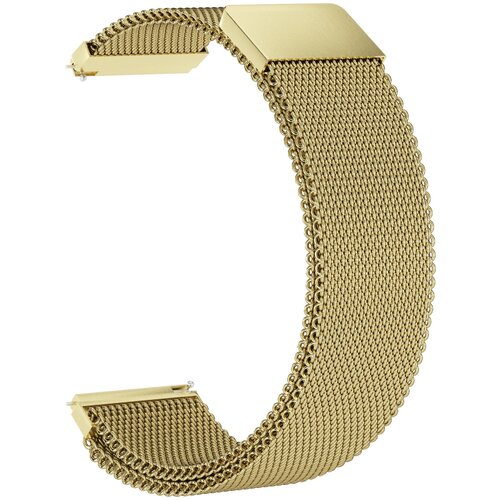 Ремешок металлический GSMIN Milanese Loop 22 для FOSSIL Gen 4 (Золотой) ремешок металлический gsmin chafe 22 для fossil gen 4 серебристо белый