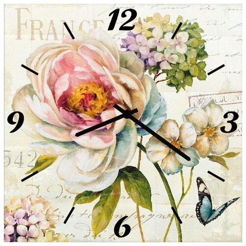фото Svs настенные часы svs 4002843 цветы франция