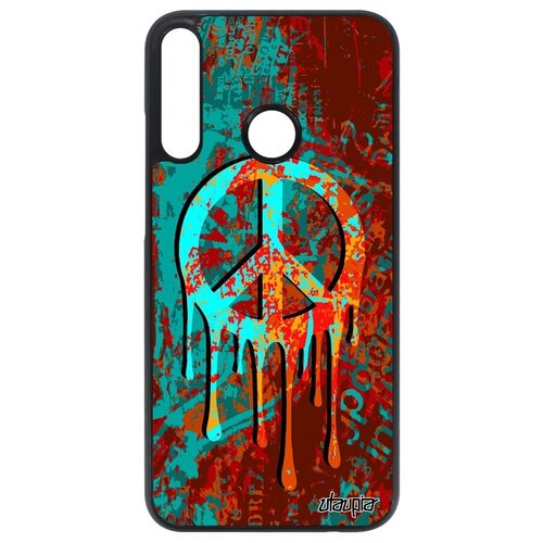 фото Стильный чехол на мобильный // huawei p40 lite e // "peace and love" мандала пацифизм, utaupia, цветной