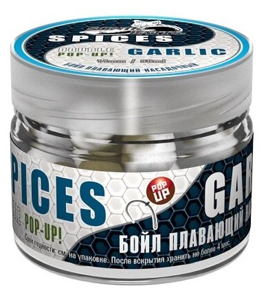 Бойлы насад. плав. двух цв. Sonik Baits SPICES-GARLIC Fluo Pop-ups 14мм 90мл