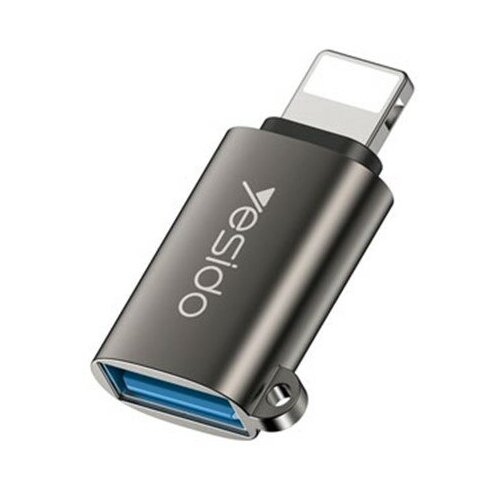 Переходник адаптер Yesido GS14, OTG, Lightning (M) to USB3.0 (F), Тусклый переходник адаптер для apple type c to lightning isa g 04 otg серый