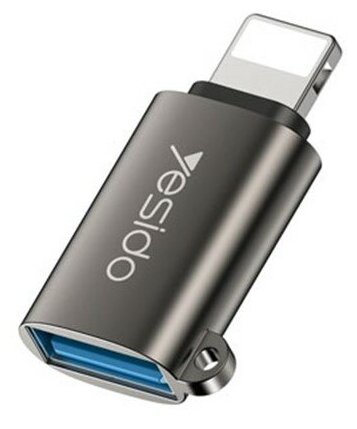 Переходник адаптер Yesido GS14 OTG Lightning (M) to USB3.0 (F) Тусклый