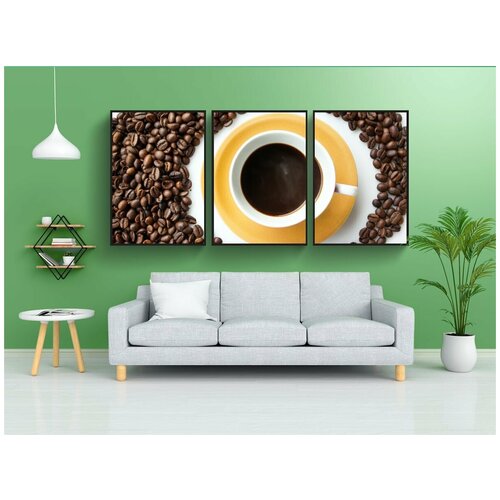 фото Набор модулных постеров для интерьера "кофе, справочная информация, зерна" 60x90 см. в тубусе, без рамки lotsprints