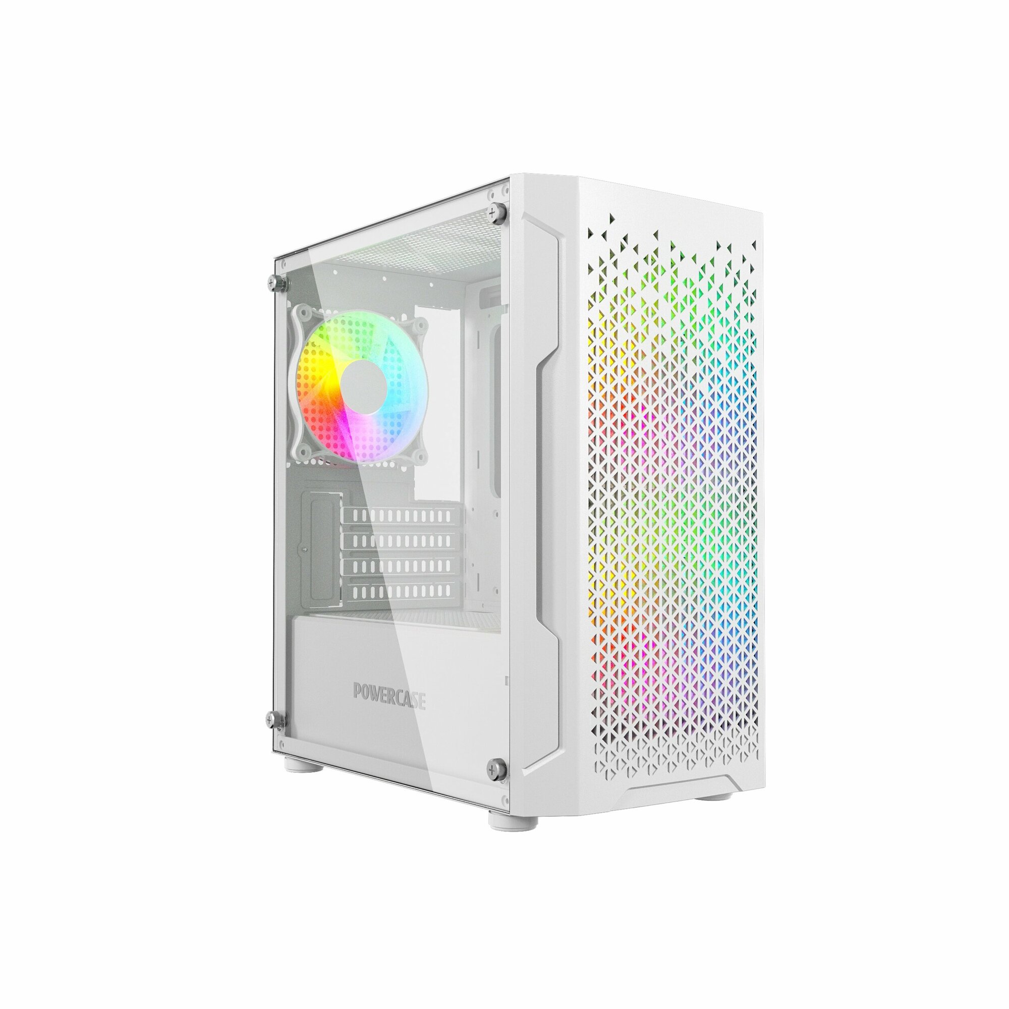 Компьютерный корпус PowerCase Mistral Micro Z3W Mesh LED белый