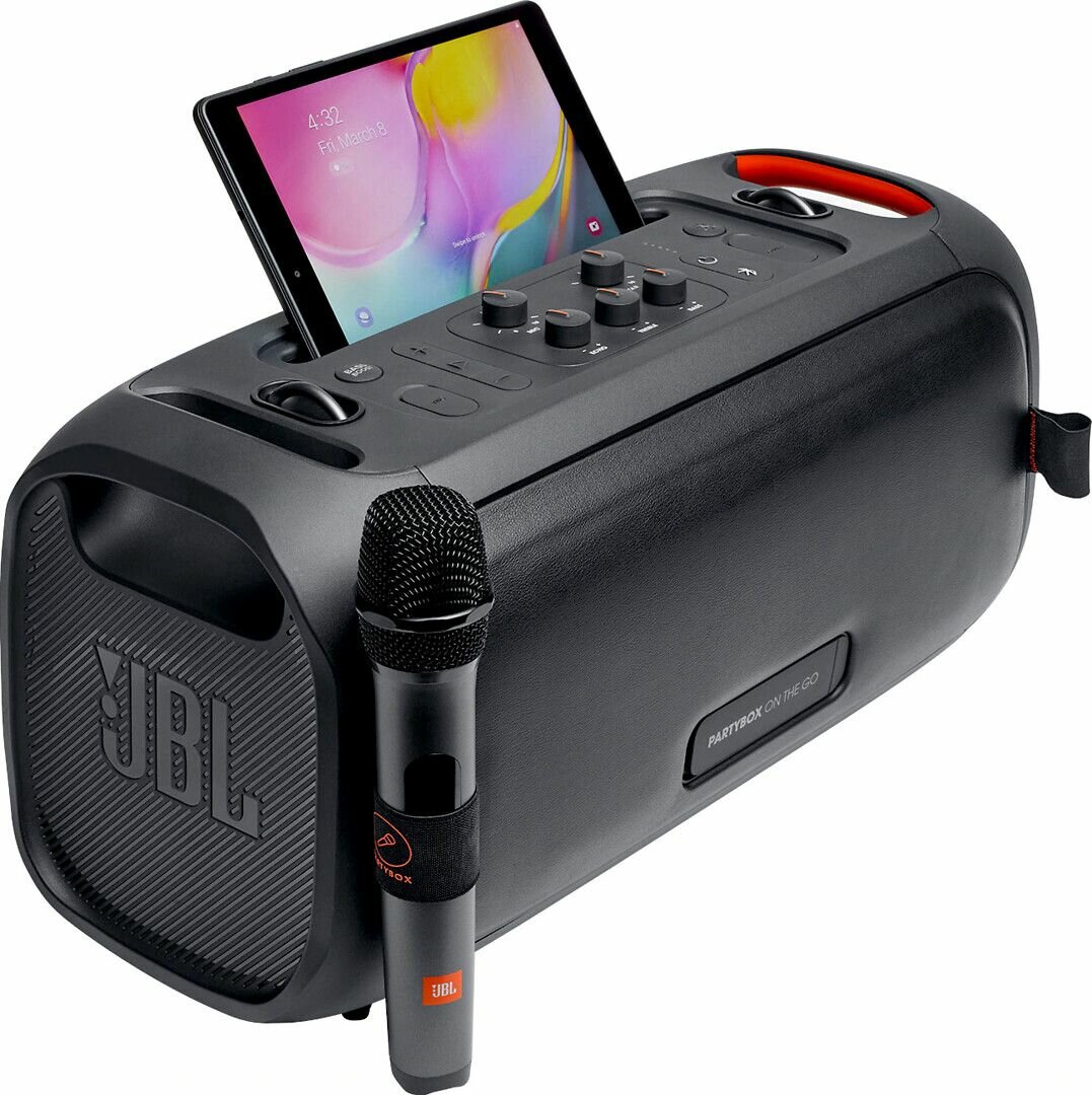 Портативная акустика JBL PartyBox On-The-Go, 100 Вт, черный