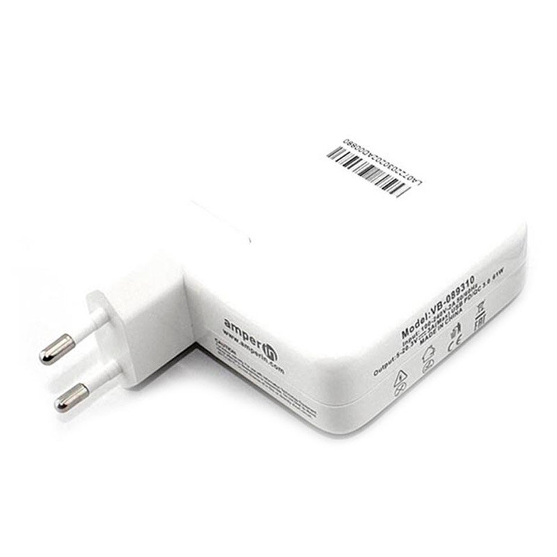 Аксессуар Блок питания Amperin AI-AP61C для APPLE A1718 61W USB Type-C 20.3V 3A 089310