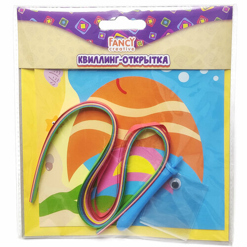 Квиллинг-открытка Рыбка 135135 см 169₽