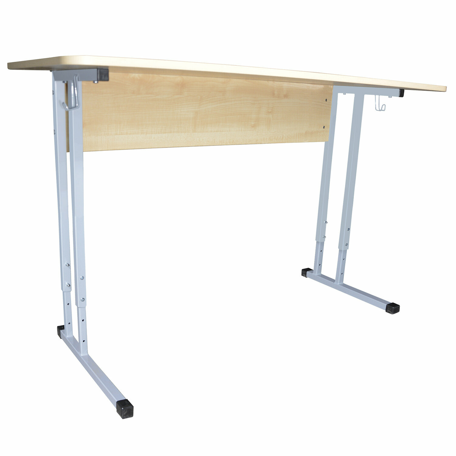 фото Стол-парта КНР 2-местный регулируемый, Умник, 1200х500х640-760 мм, рост 4-6, серый каркас, ЛДСП, клён