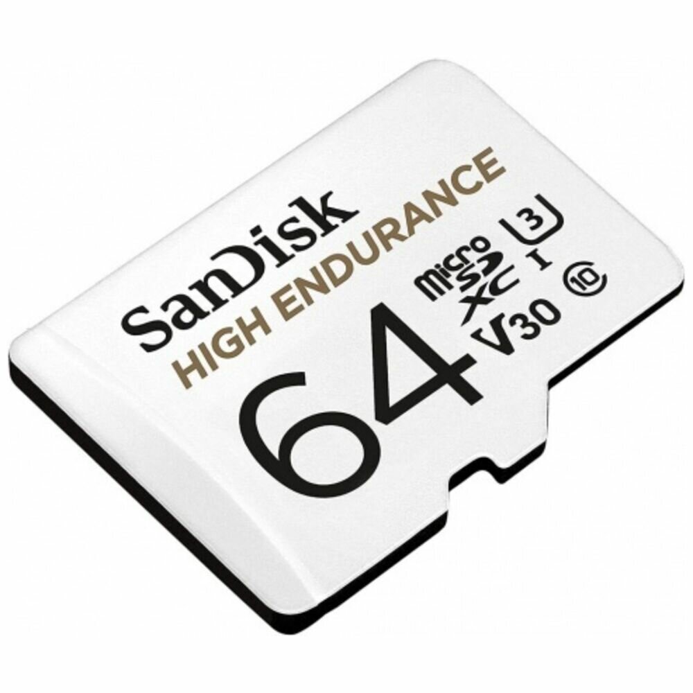 Карта памяти 64Gb - SanDisk High Endurance - MicroSD XC Video Class 30 SDSQQNR-064G-GN6IA