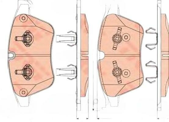 Тормозные колодки TRW , дисковые, передние - фото №3