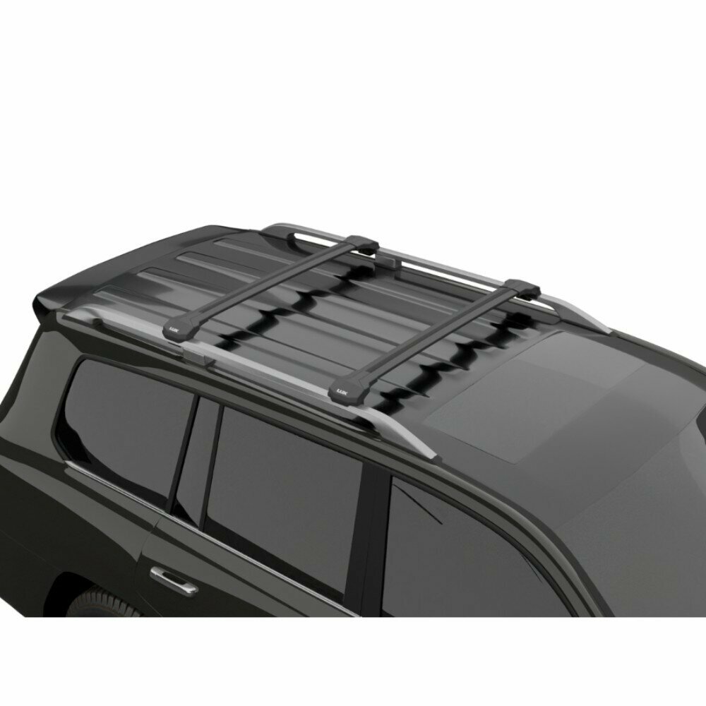 Багажник на крышу LUX кондор черные крыловидные дуги на Порше Кайен 2010-2017