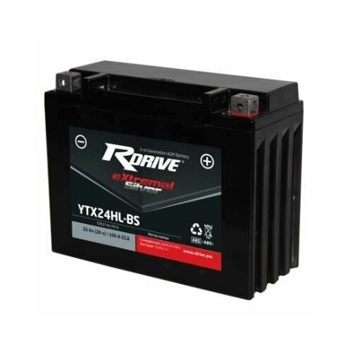 Аккумулятор RDrive eXtremal SILVER 21Ач обратная полярность YTX24HL-BS
