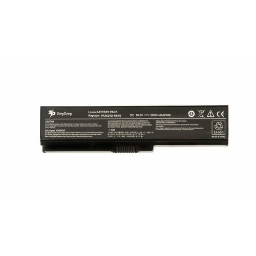 Battery / Аккумулятор повышенной емкости для ноутбука Toshiba Satellite L750 (PA3634U-1BAS) ZeepDeep Energy 63Wh, 5800mAh, 10.8V-11.1V laptop dc power jack cable charging port socket for toshiba satellite a660 a660d a665 a665d c660 l670 l670d l675 l675d p775 p775