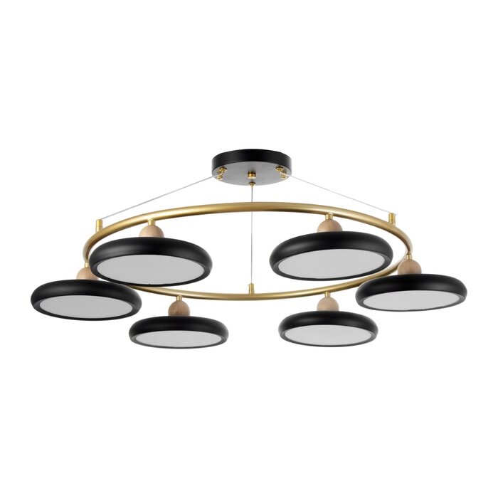 Люстра «Моника» 6 LED 144 Вт 3000-6000К черно-золотой 78×78×100 см