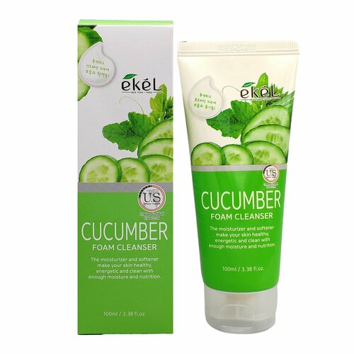 Ekel Пенка для умывания с экстрактом огурца / Foam Cleanser Cucumber, 100 мл пенка для умывания с экстрактом огурца foam cleanser cucumber ekel 100 мл