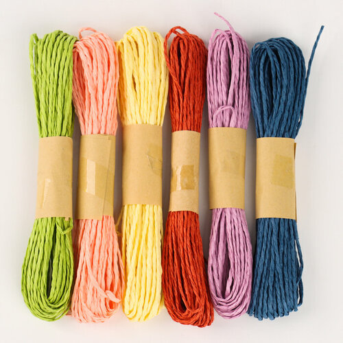 Рафия Долина длина 1шт 10 м набор 6 шт цвет микс 549₽