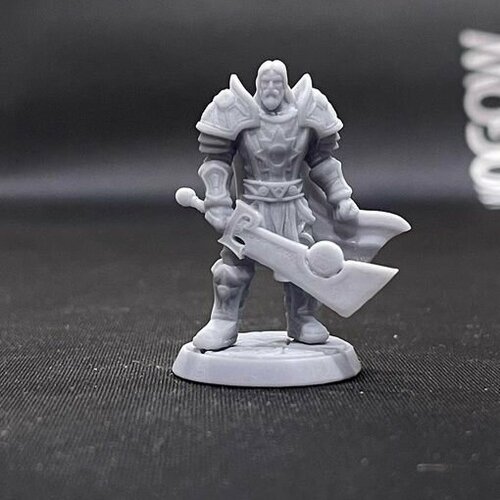 Миниатюра для настольной игры / Серебряная Длань #7 (Warcraft) Масштаб 32мм (не высота)