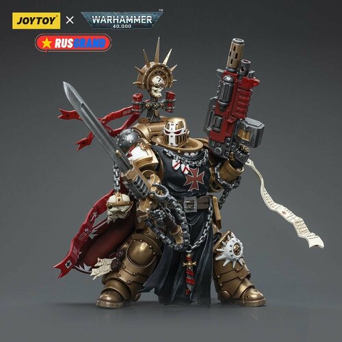 Подвижная фигурка JOYTOY Warhammer 40000 Black Templars High Marshal Helbrecht подвижная фигурка joytoy warhammer 40000 black templars the emperors champion rolantus