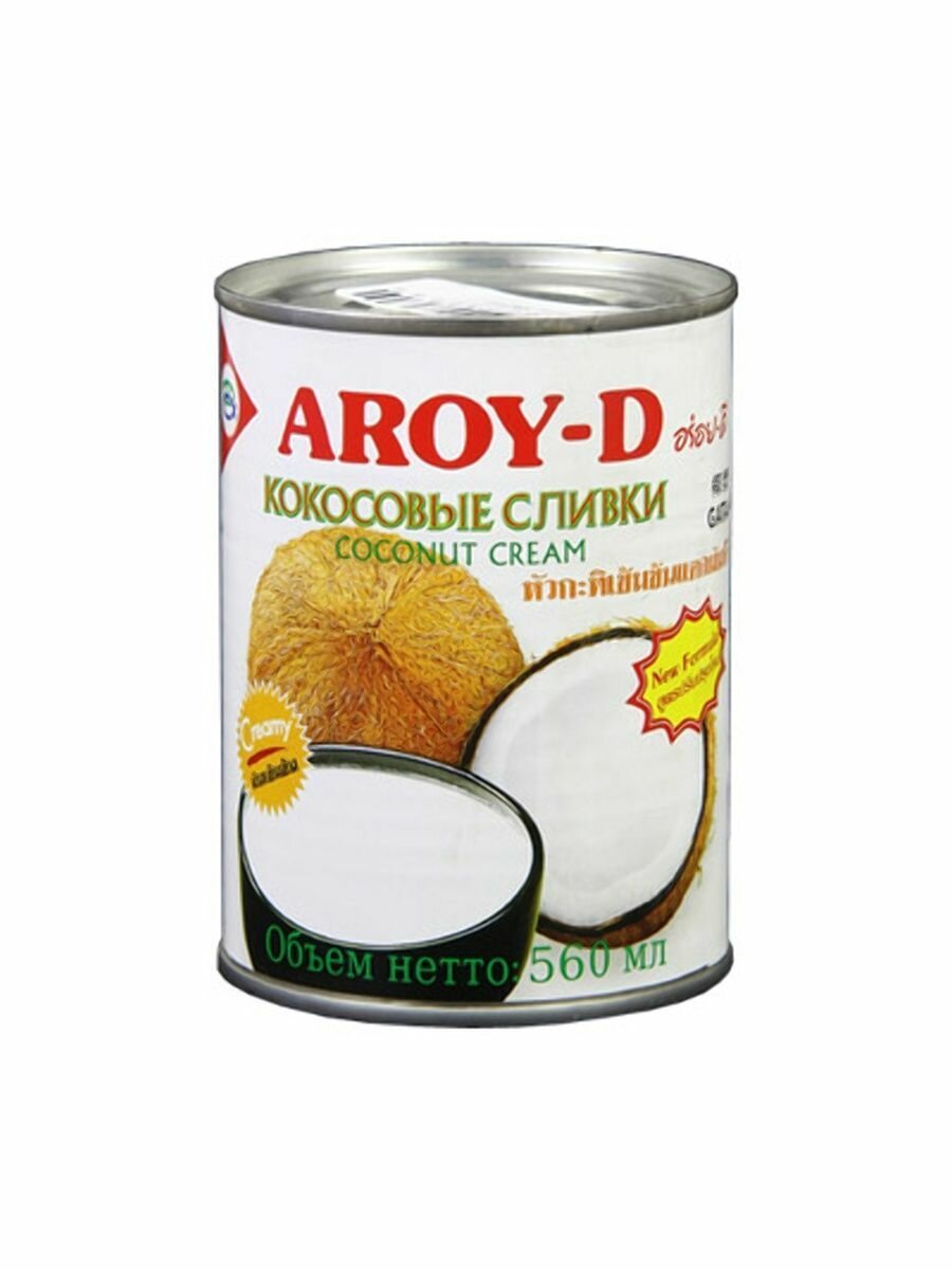 Сливки-крем кокосовые Coconut Cream Aroy D 560 мл, ЭксИм Пасифик