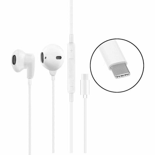 Гарнитура проводная MAIMI H39 вставные 16 Ом 100дБ Type-C кабель 12м белый 730₽