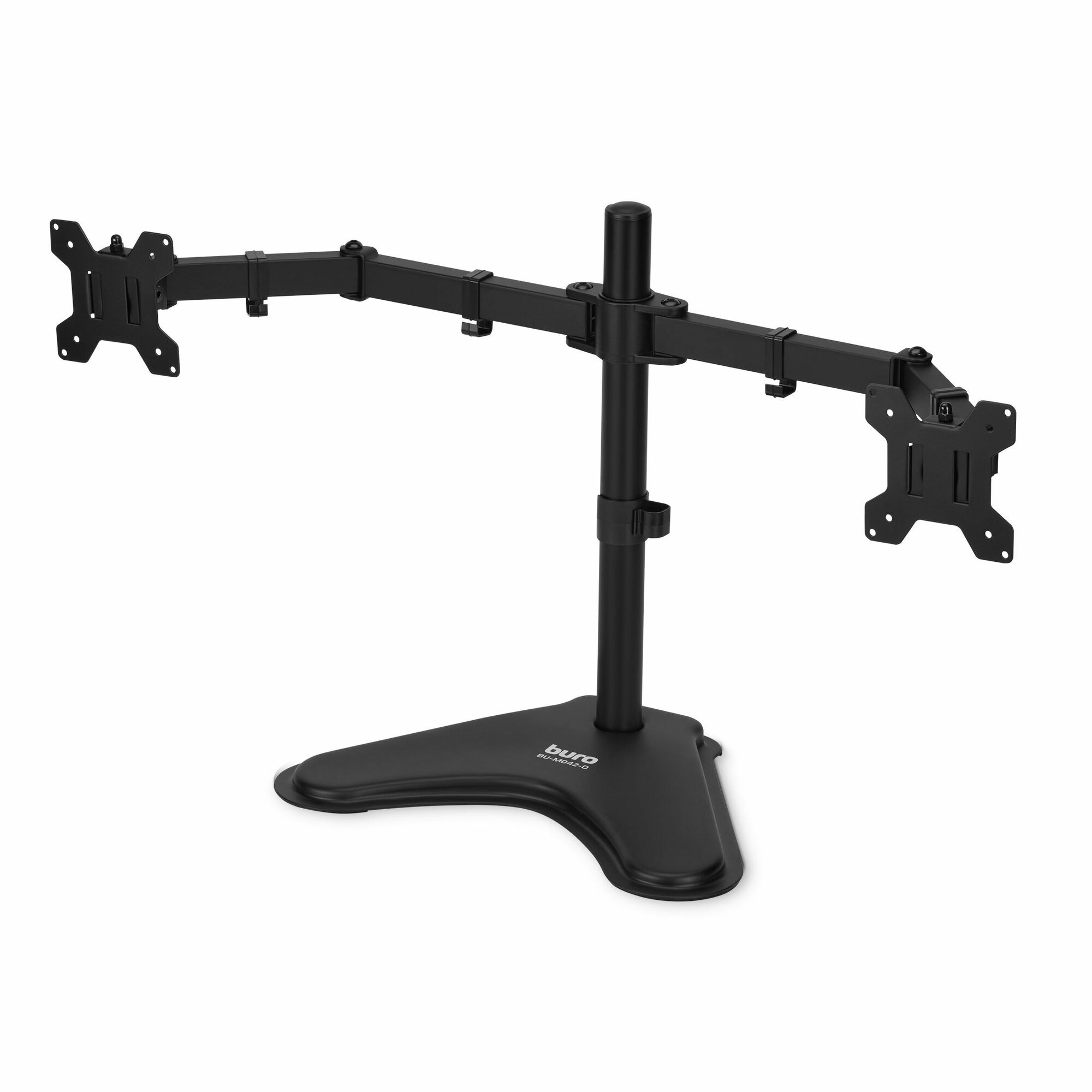 Кронштейн для мониторов ЖК Buro BU-M042-D черный 17"-32" макс.16кг настольный поворот и наклон верт. — фото 1