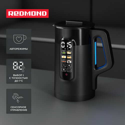 Электрический чайник редмонд KG225 термо колба из стекла сенсорное управление выбор температуры подсветка 15 л 4999₽