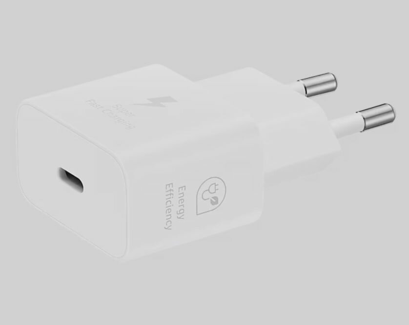 Сетевое зарядное устройство Samsung USB Type-C, адаптер для быстрой зарядки, 25 Вт (EP-T2510), белый — фото 1