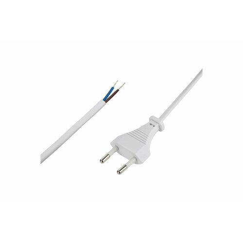 Шнур сетевой с вилкой ШВВП 2х05мм2 белый 22м 287₽