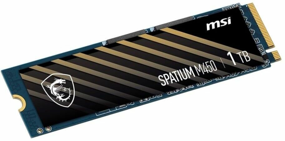 Твердотельный накопитель SSD MSI 1TB PCIe 4.0 NVMe M.2 SPATIUM M450 (S78-440L980-P83) — фото 1