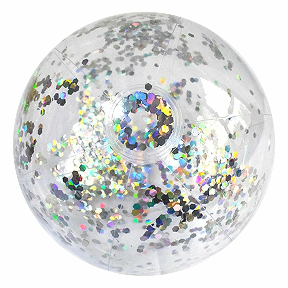 MOONBIFFY Блестящий надувной пляжный мяч 40 см Серебристый