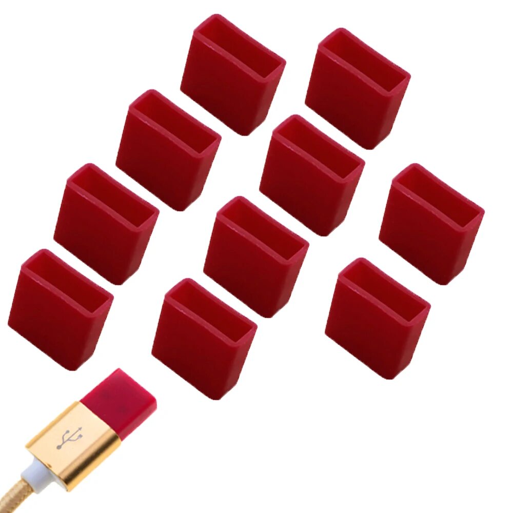 Силиконовые пылезащитные колпачки для разъемов USB, YUXI, 10 шт.