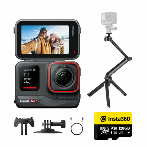 Экшн-камера Insta360 Ace Pro Creator Kit - Водонепроницаемая спортивная камера разработанная совместно с Leica флагманский 1 13 - дюймовый датчик 39999₽