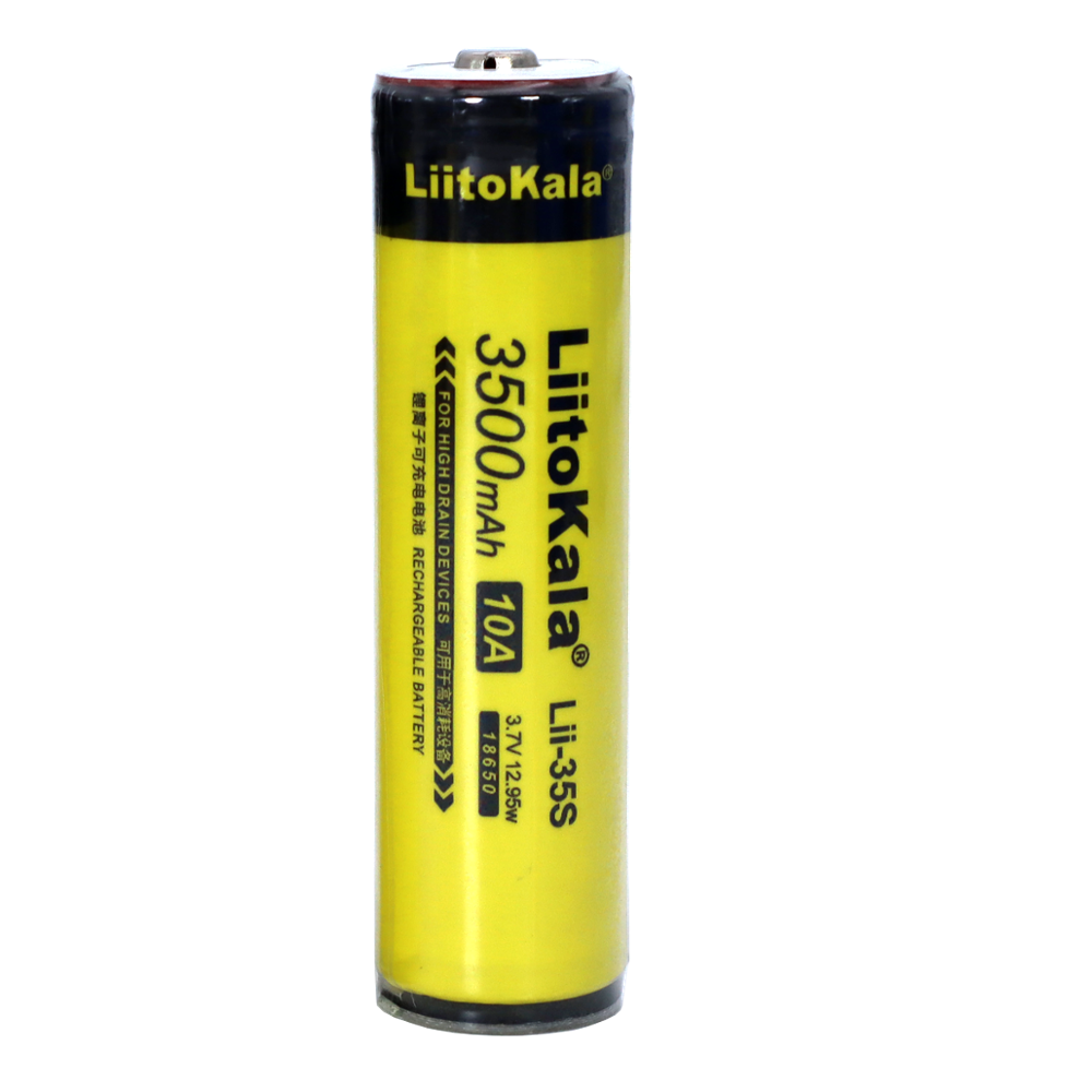 Аккумулятор Li-Ion LiitoKala 18650 Lii-35S 3500 mAh 10A 3.7В (high top) (1шт.)