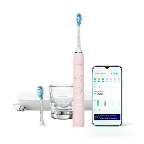 Звуковая зубная щетка Philips Sonicare DiamondClean 9000 HX991278 розовый 2124800₽