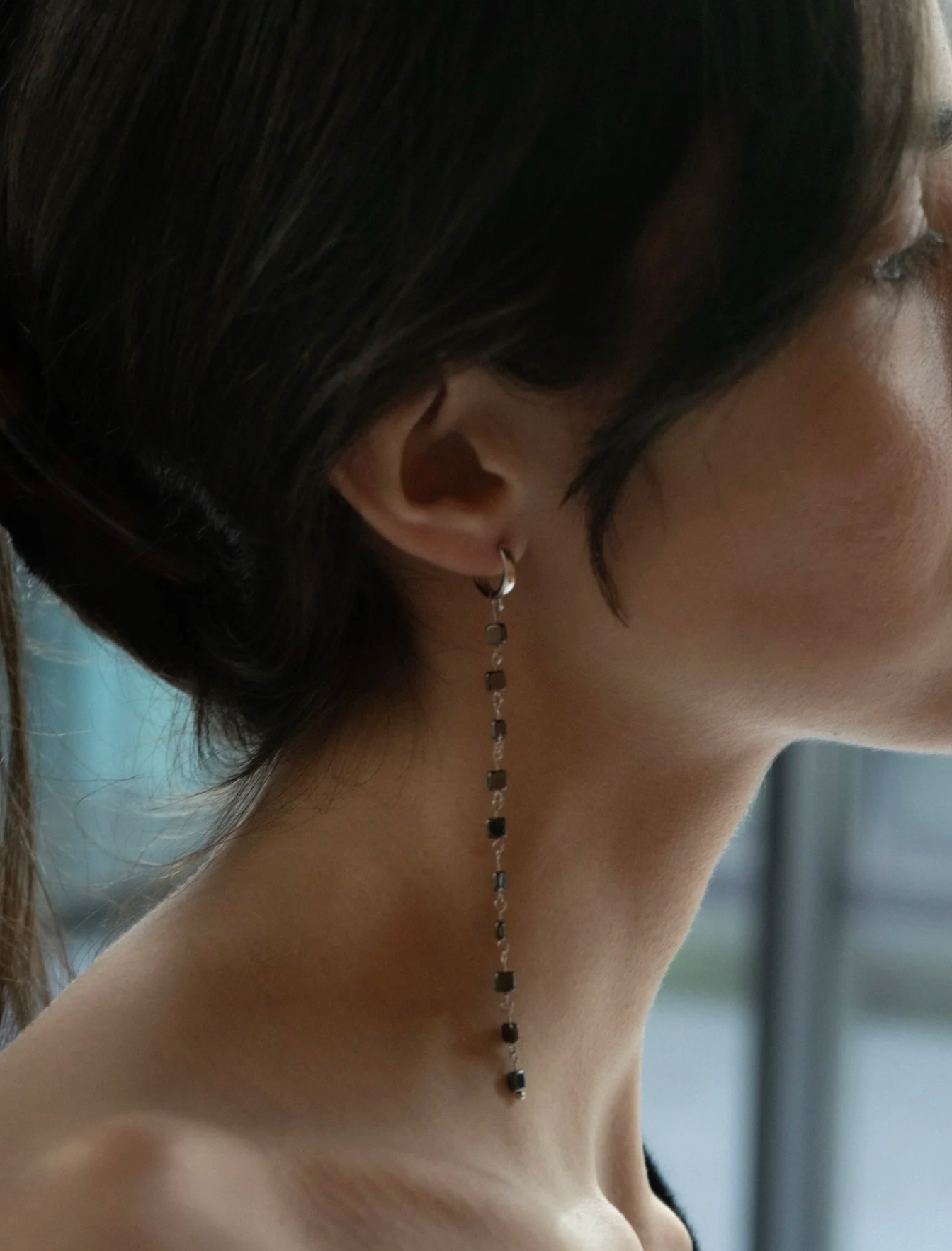 Серьги, гематит