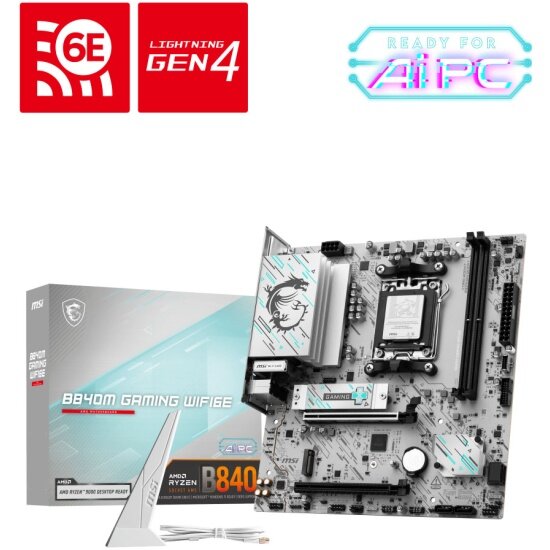 Материнская плата Msi B840M GAMING WIFI6E (AM5, mATX)