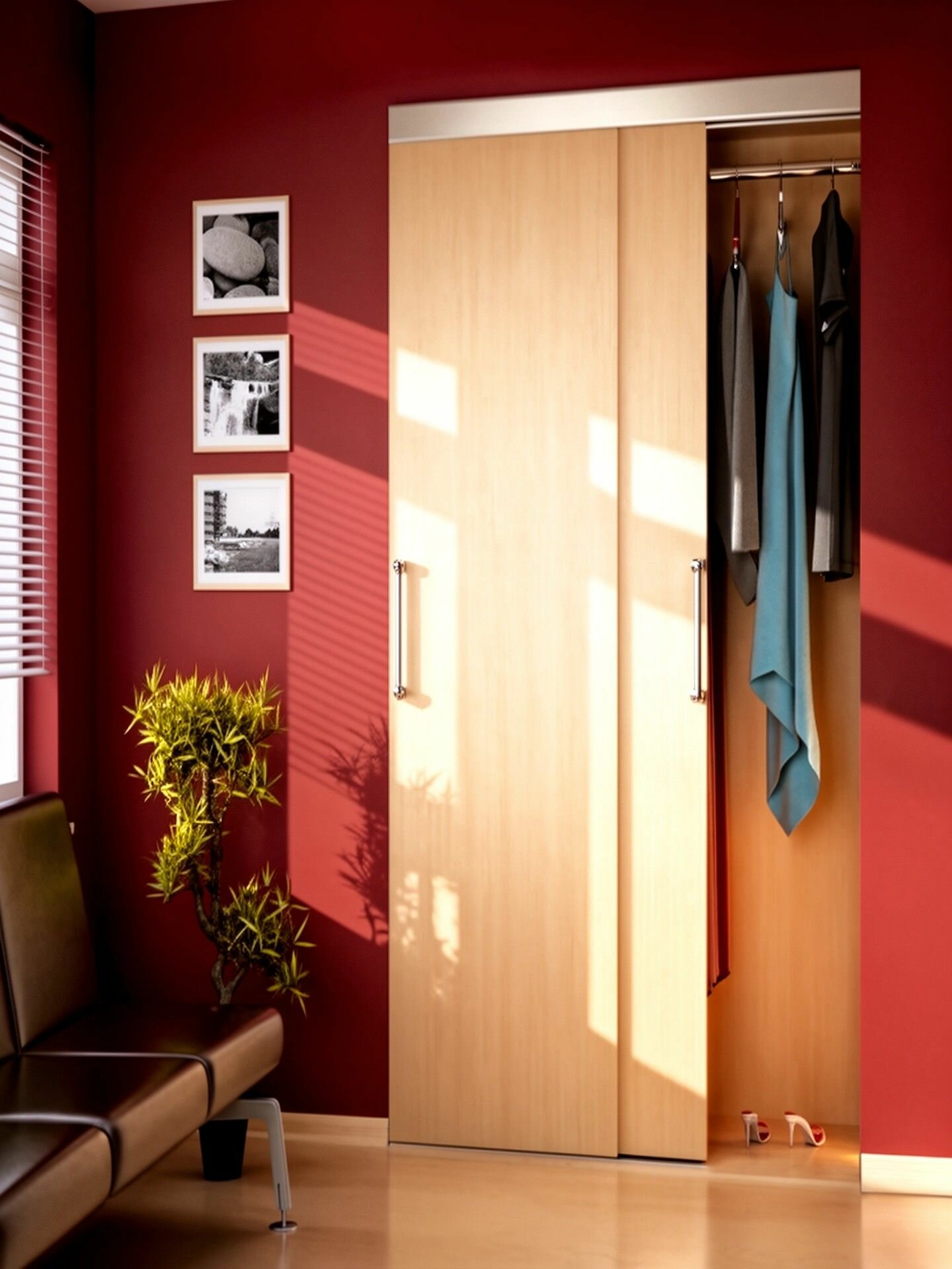 Фурнитура для раздвижных дверей шкафа-купе Horus 1200 (комп. на 2 двери)