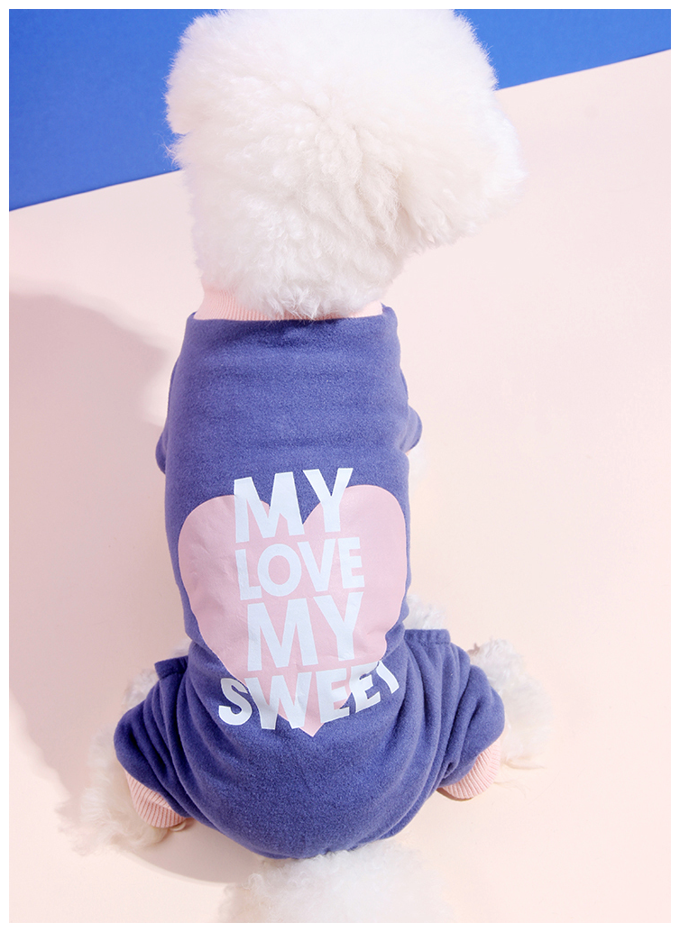 Пижама для кошек, для собак Свити NICOVAER (Фиолетовый, 2) - фотография № 7