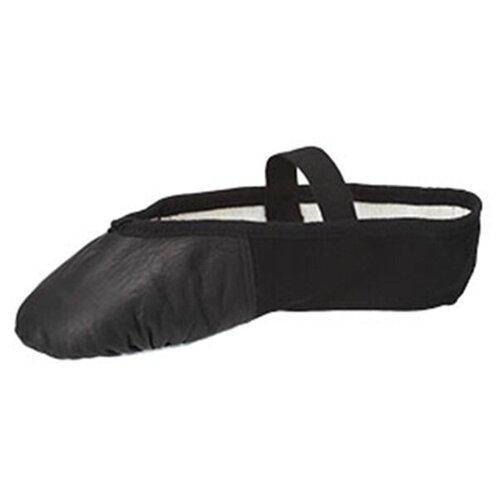 Балетки с цельной подошвой и кожаным носком Chacott (19,5 см, 009 Чёрный)