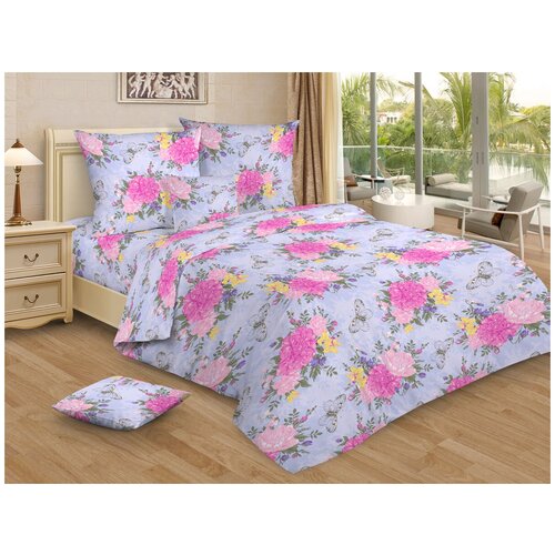 фото Постельное белье ovonavi 1817/2 бязь, голубое