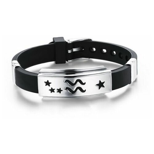 фото Каучуковый браслет со знаком зодиака водолей 2beman