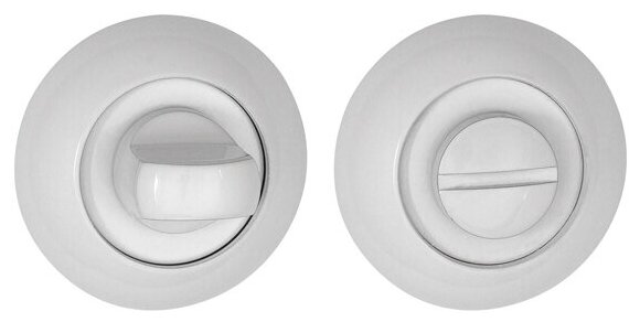 Ручка поворотная. Завертка сантехническая / межкомнатная, накладная , круглая BK6 TL WH-19 белый