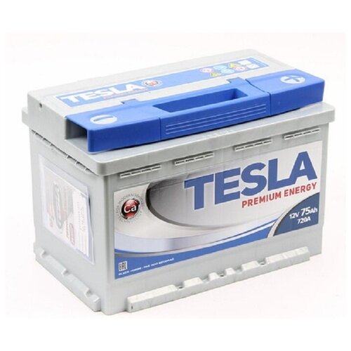 Аккумулятор автомобильный Tesla Premium Energy 75 А/ч 730 А обр. пол. Евро авто (278x175x190)