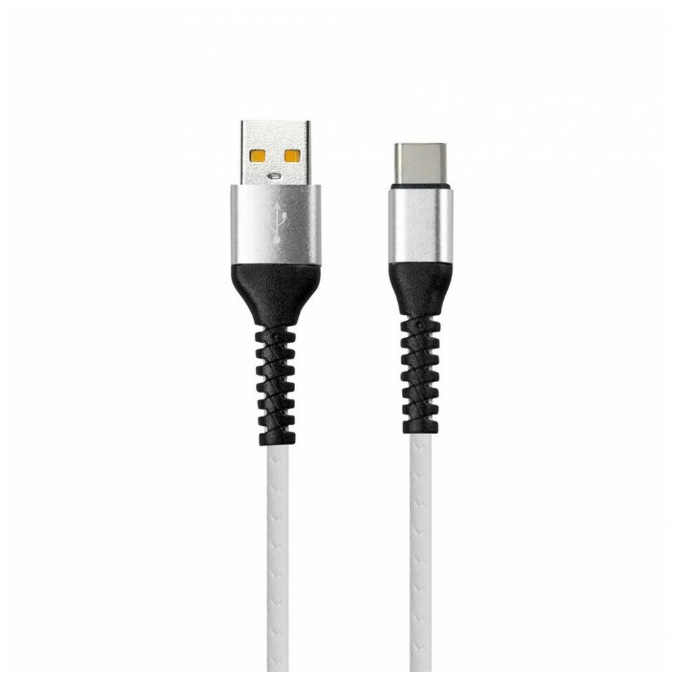 Дата-кабель SmartBuy USB-Type C SPIRAL 1 м белый