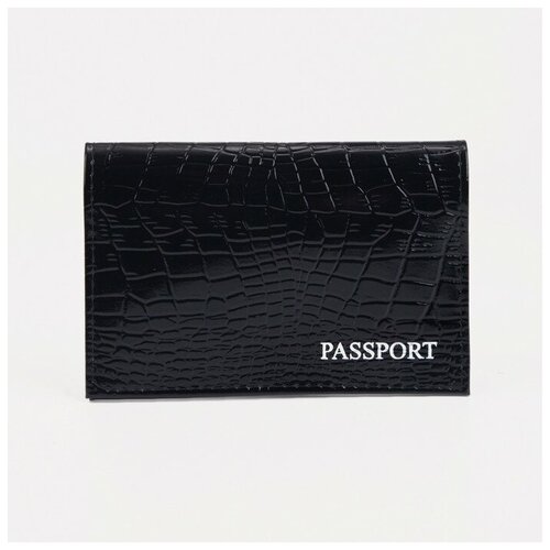 Обложка для паспорта , черный обложка для паспорта dimanche nice зеленый крокодил 10095 натуральная кожа