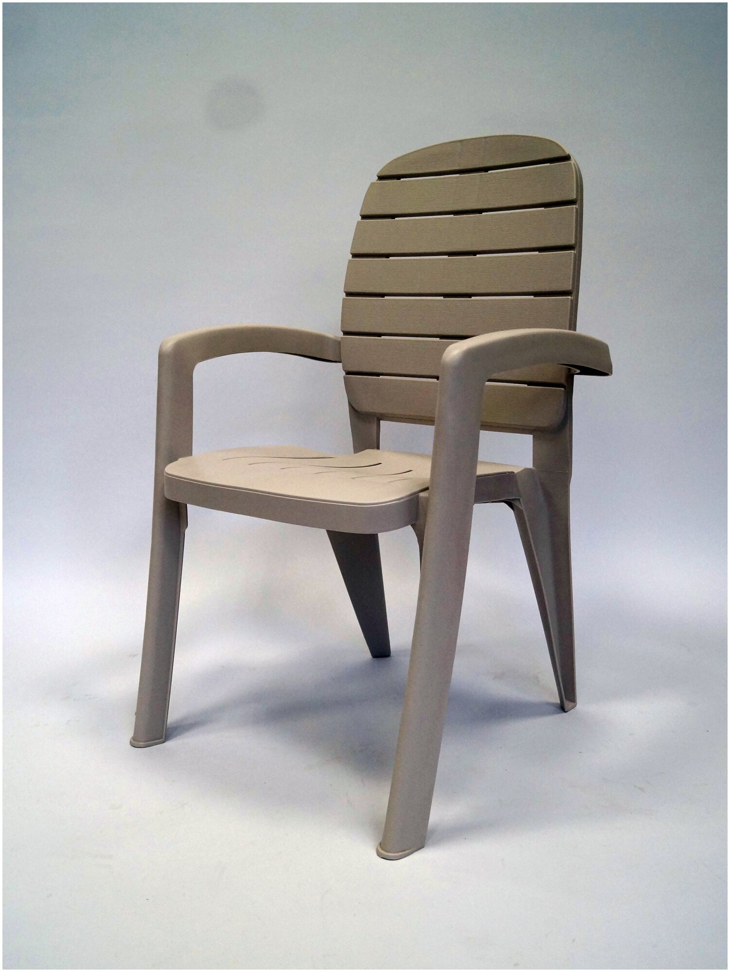 Садовые пластиковые кресла стулья для дачи Прованс, Грэй, 2 шт - фотография № 3