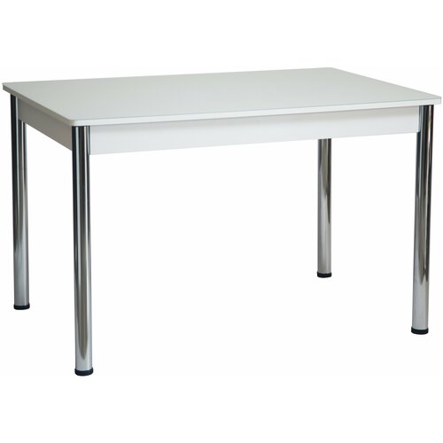 Стол обеденный Марко ЦР 110 / опора №6 хром со стеклом не раздвижной